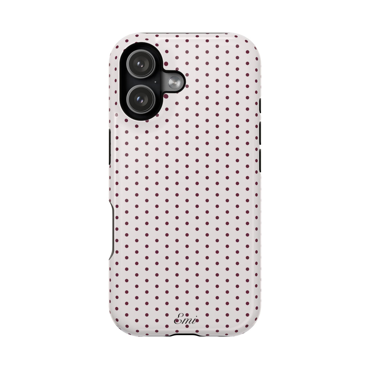 Maroon Polka Dot Phone Case