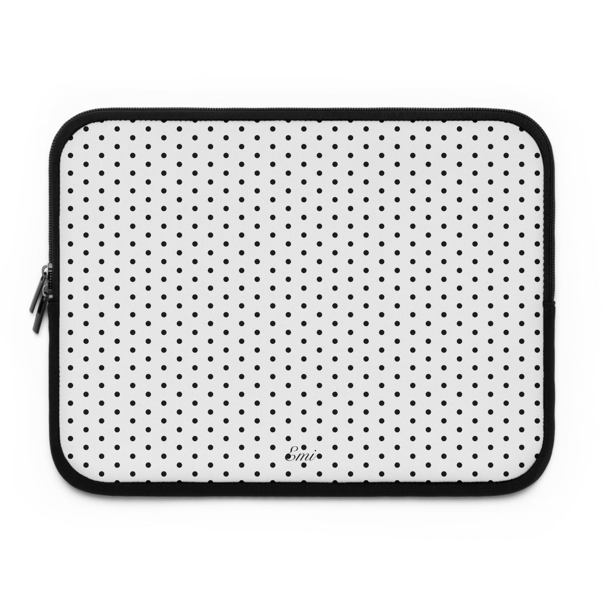 Black & White Polka Dot Laptop Sleeve