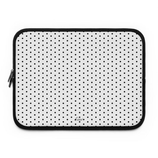 Black & White Polka Dot Laptop Sleeve