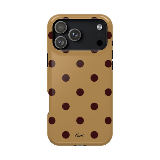 Burgandy Polka Dot