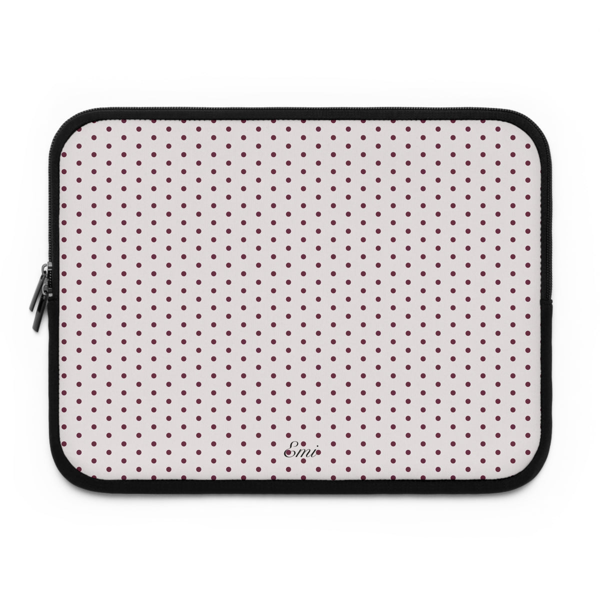 Maroon Polka Dot Laptop Sleeve