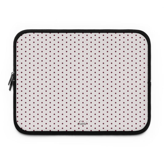 Maroon Polka Dot Laptop Sleeve