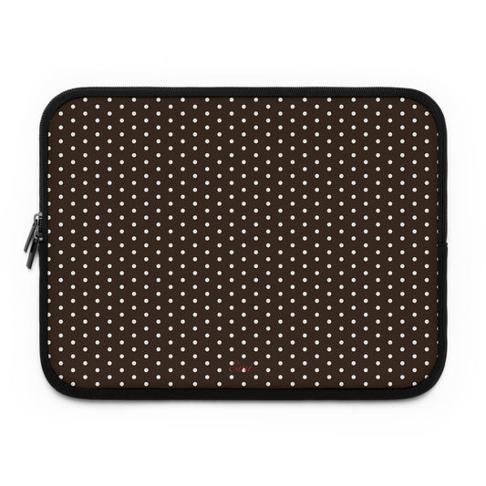 Brown Polka Dot Laptop Sleeve