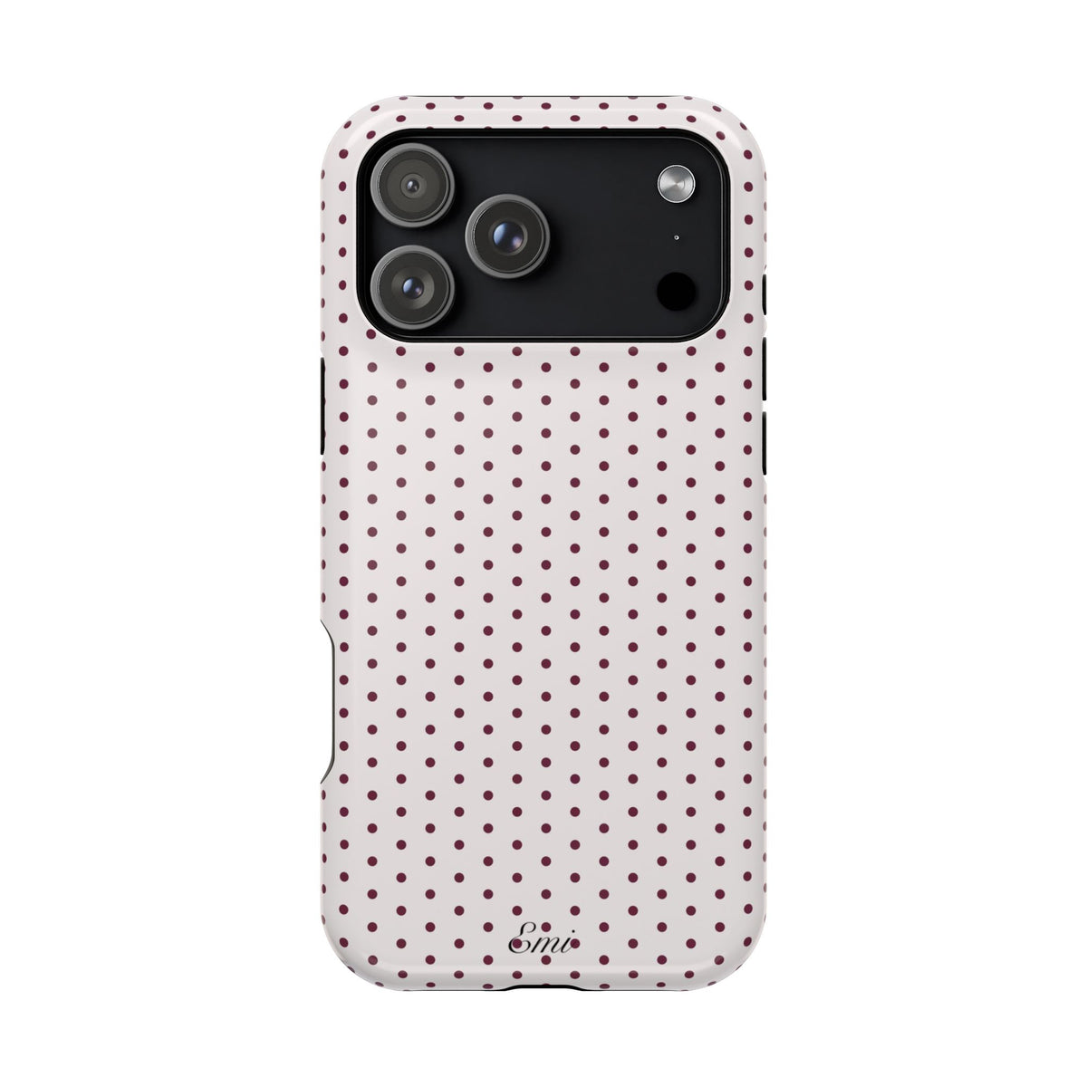 Maroon Polka Dot Phone Case