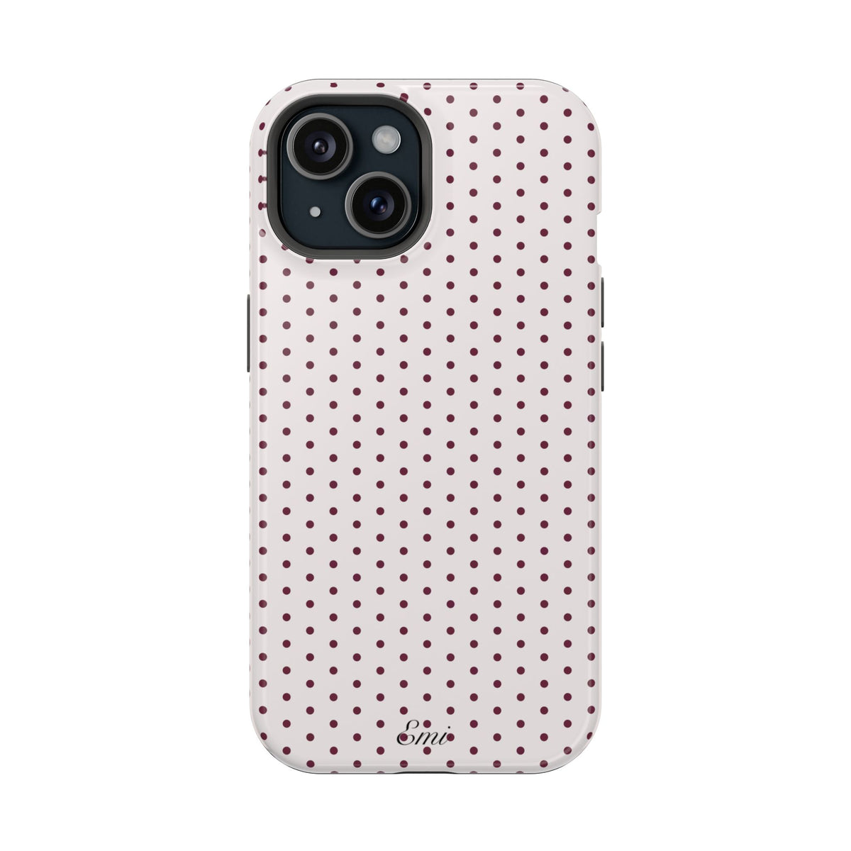 Maroon Polka Dot Phone Case
