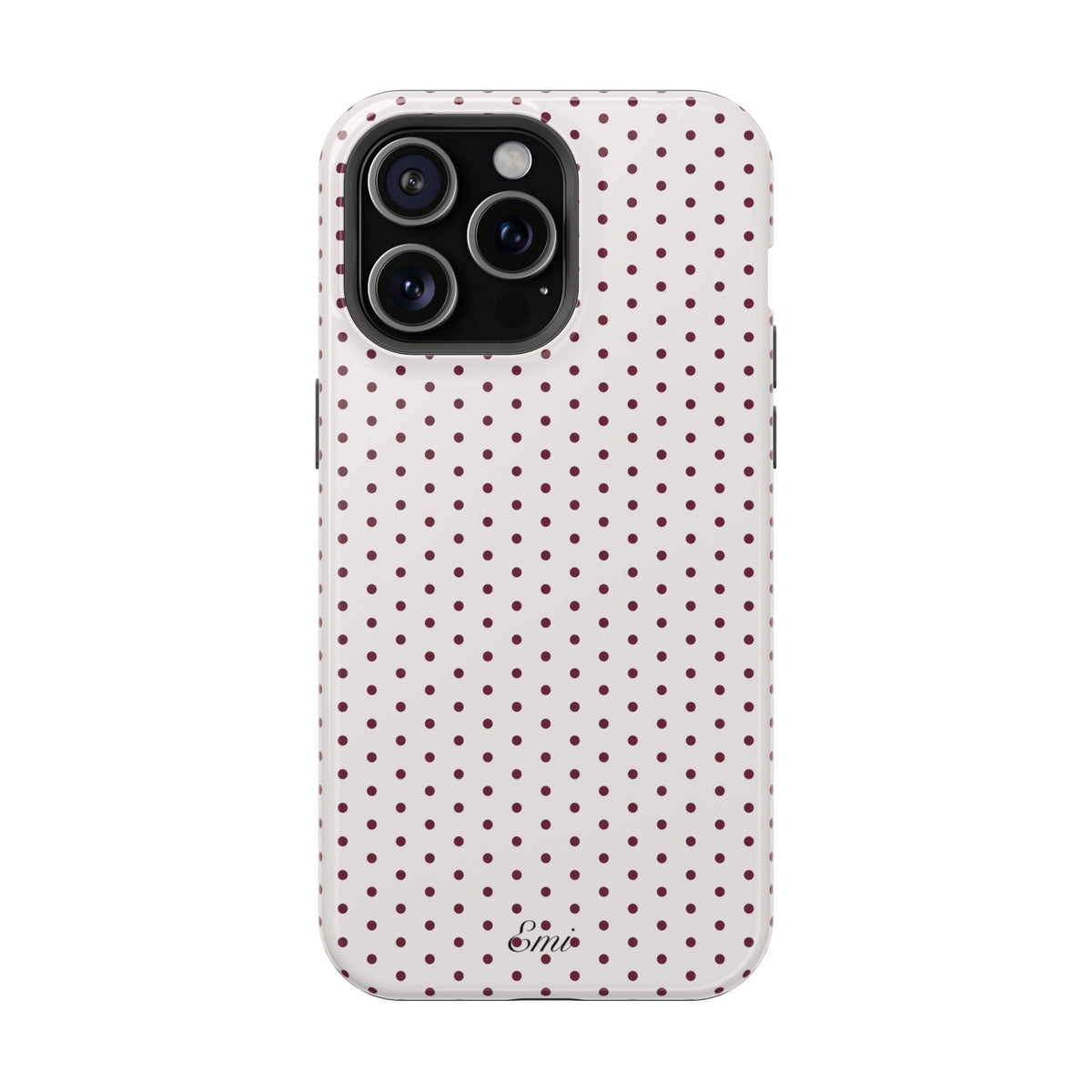 Maroon Polka Dot Phone Case