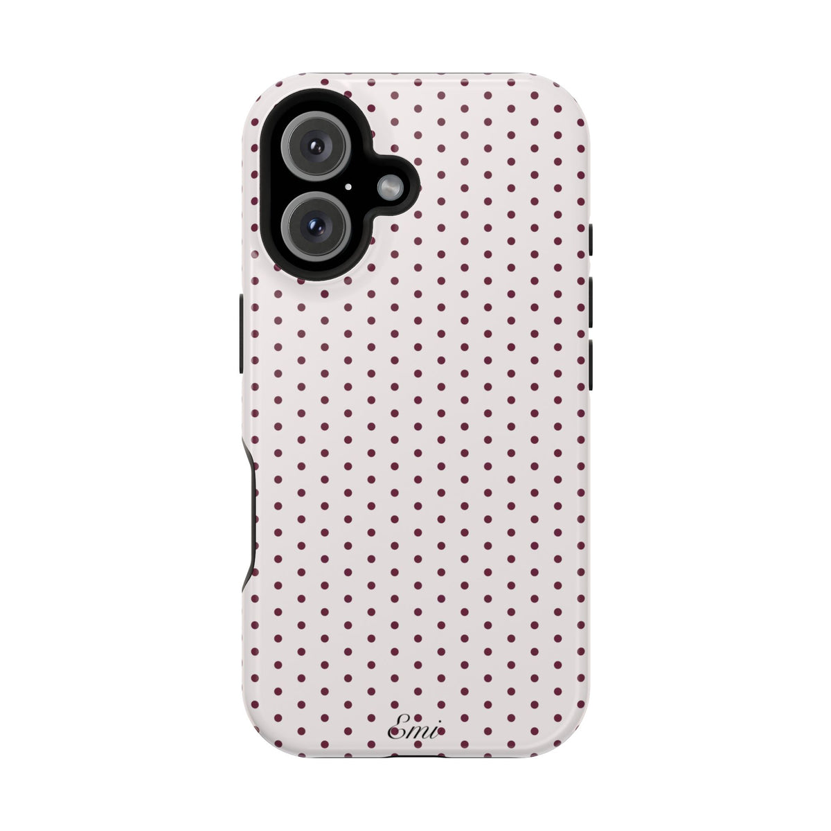 Maroon Polka Dot Phone Case