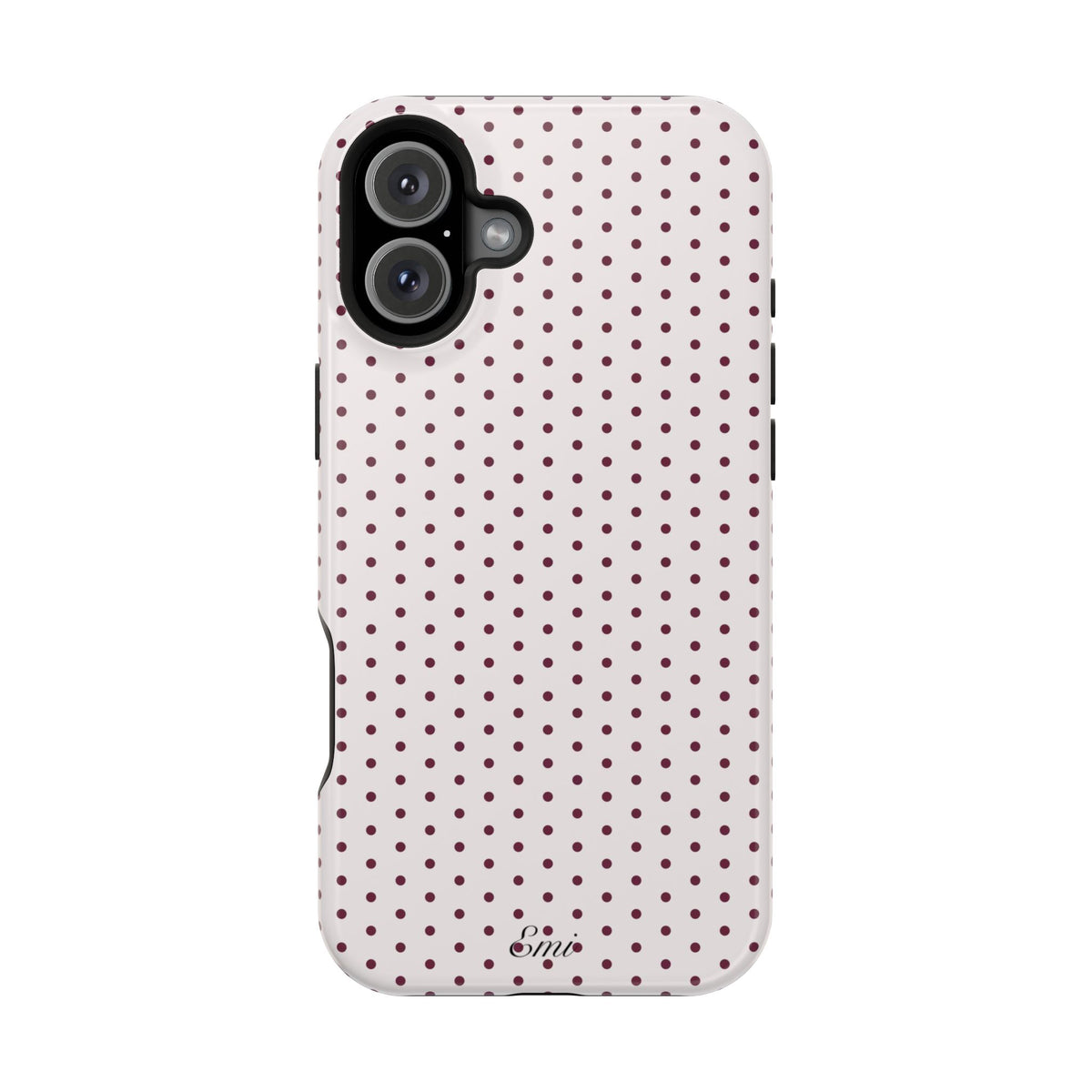 Maroon Polka Dot Phone Case