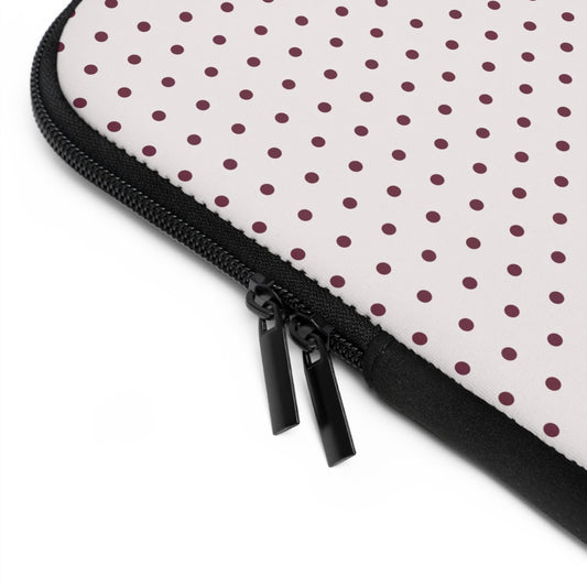 Maroon Polka Dot Laptop Sleeve