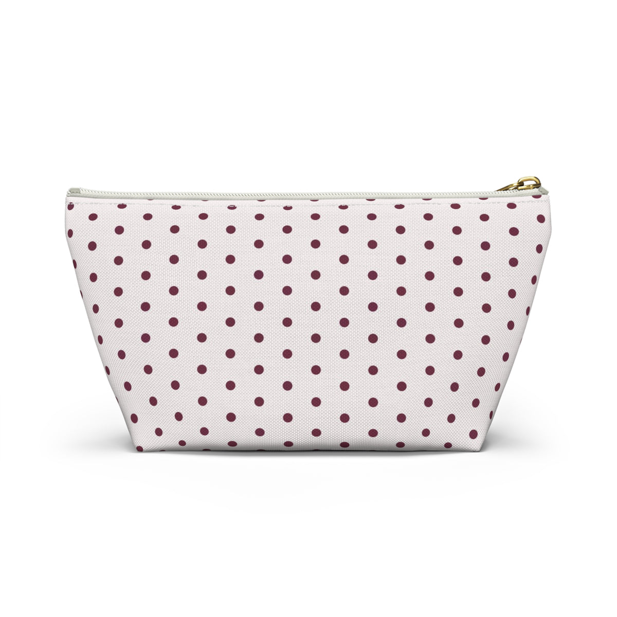 Maroon Polka Dot Accessory Bag