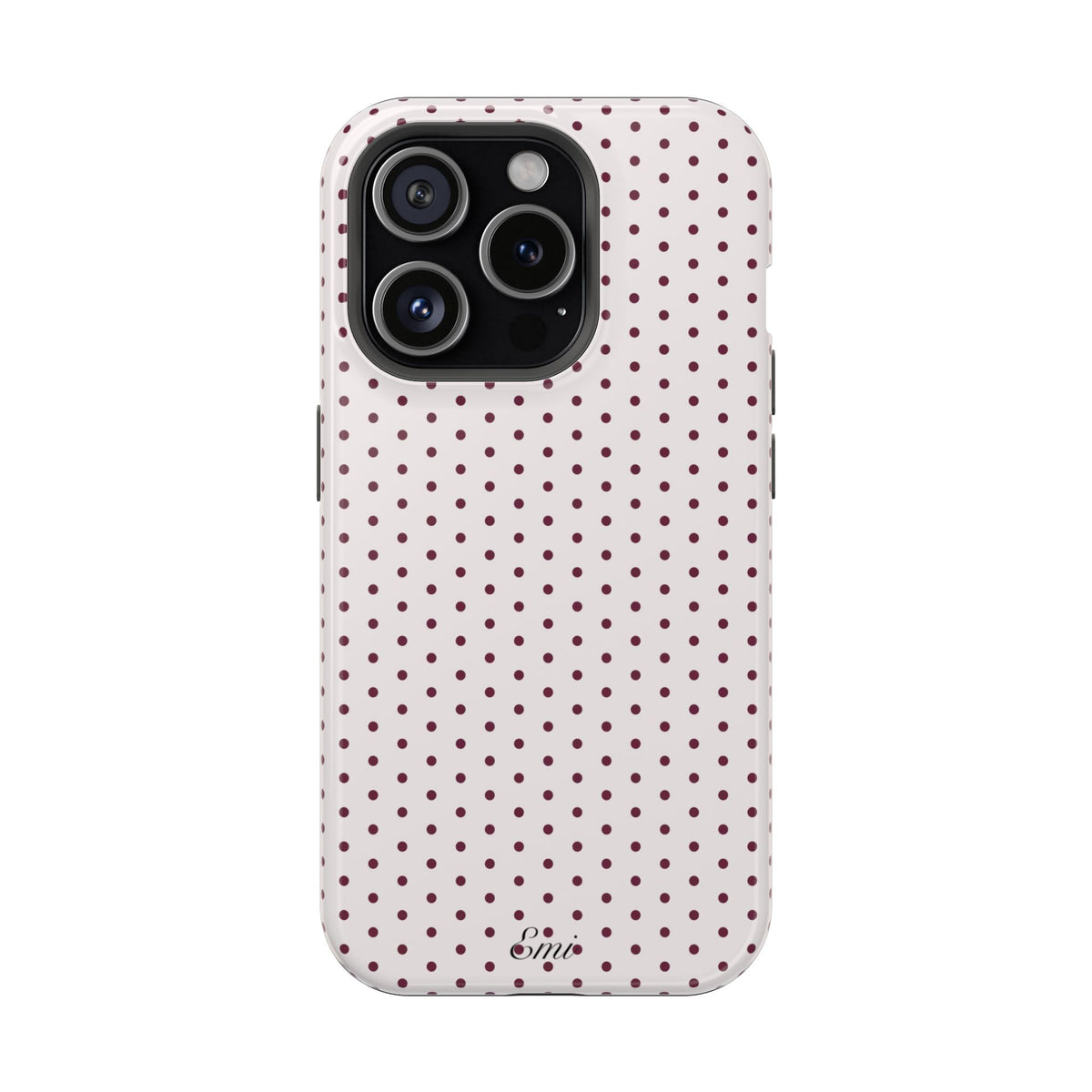Maroon Polka Dot Phone Case
