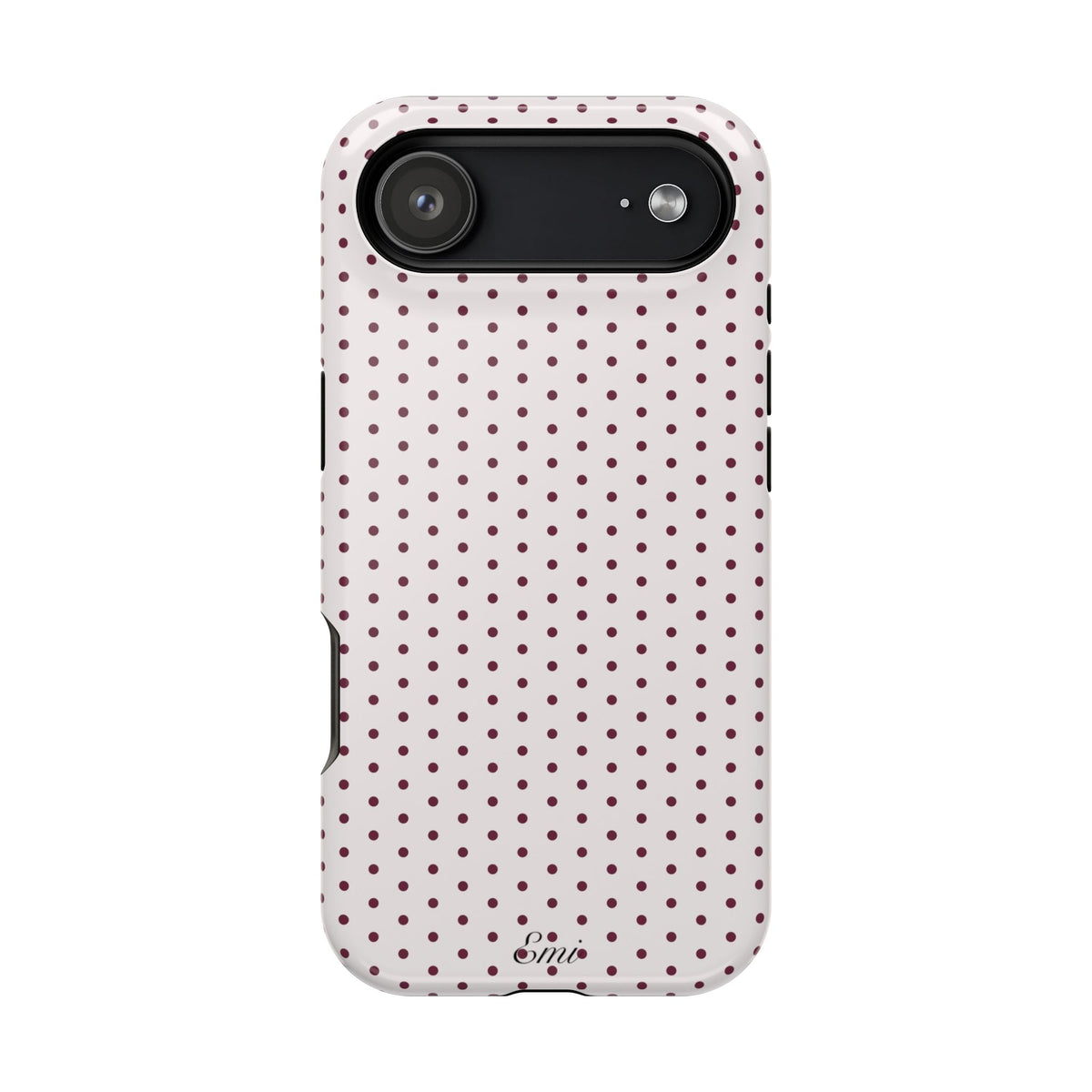 Maroon Polka Dot Phone Case