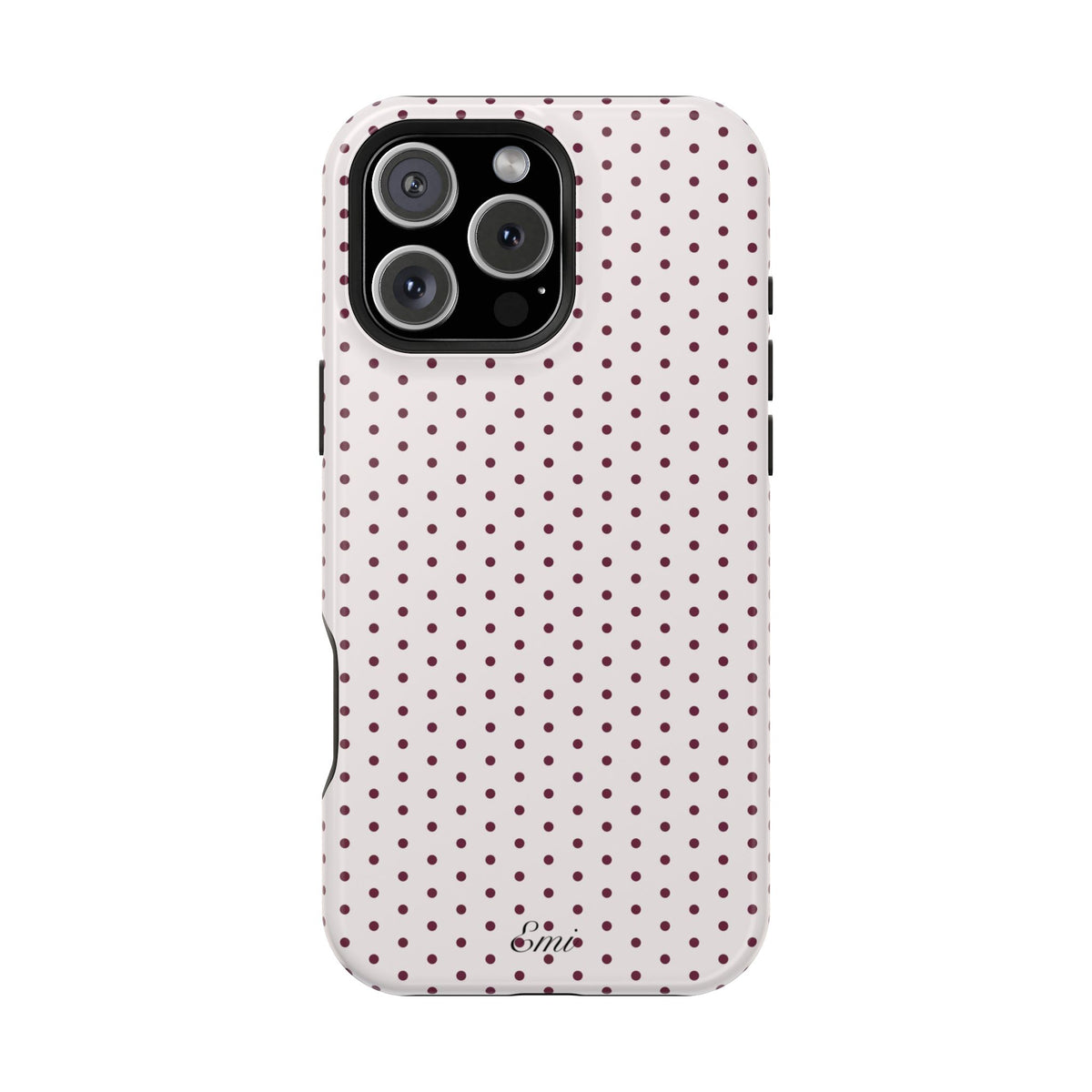 Maroon Polka Dot Phone Case