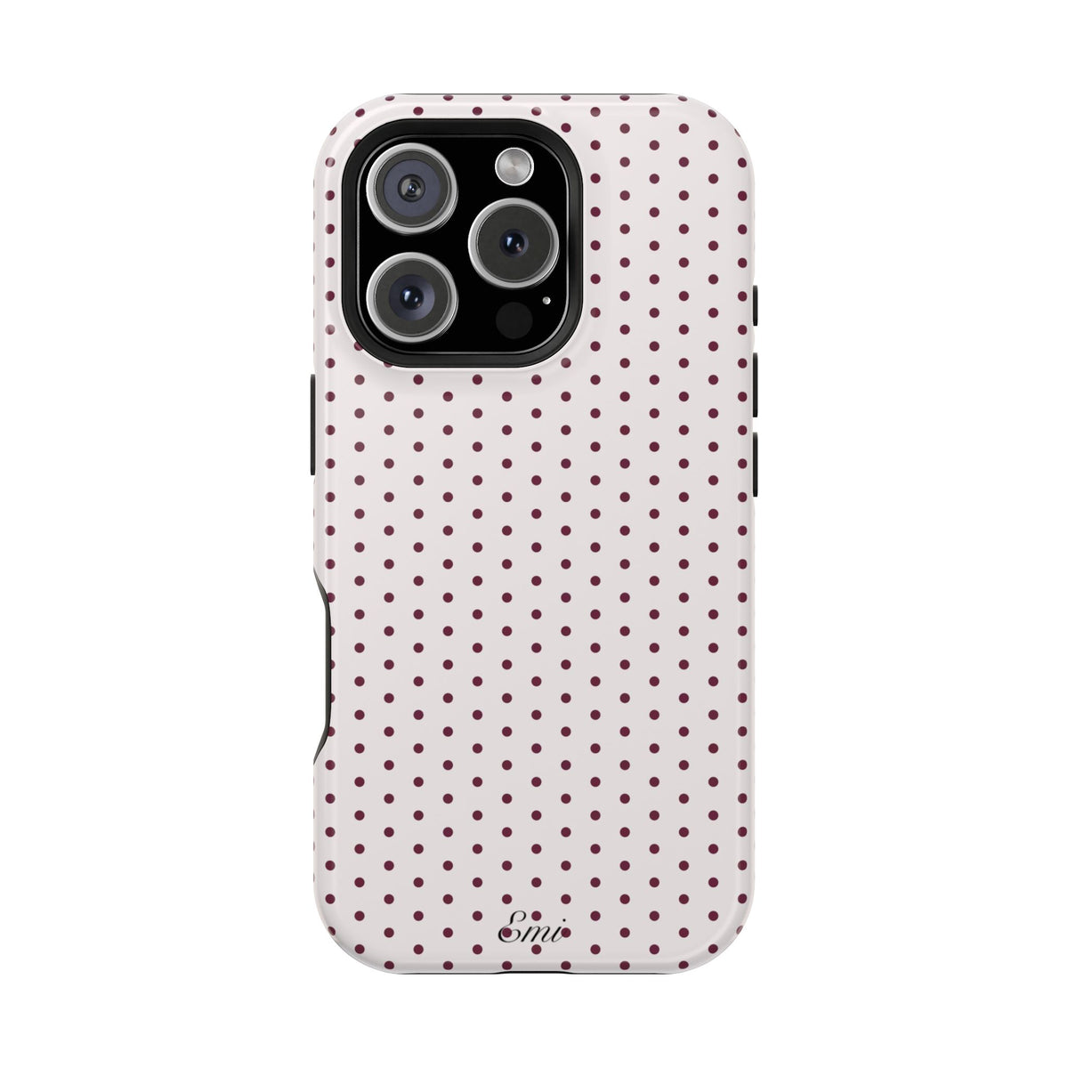 Maroon Polka Dot Phone Case