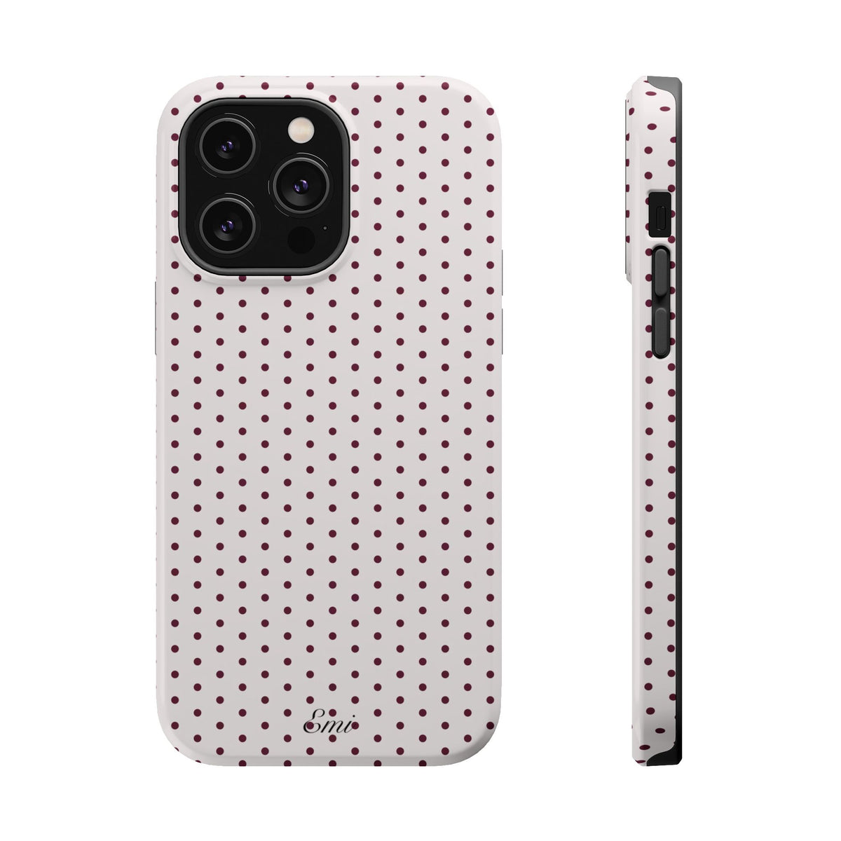Maroon Polka Dot Phone Case
