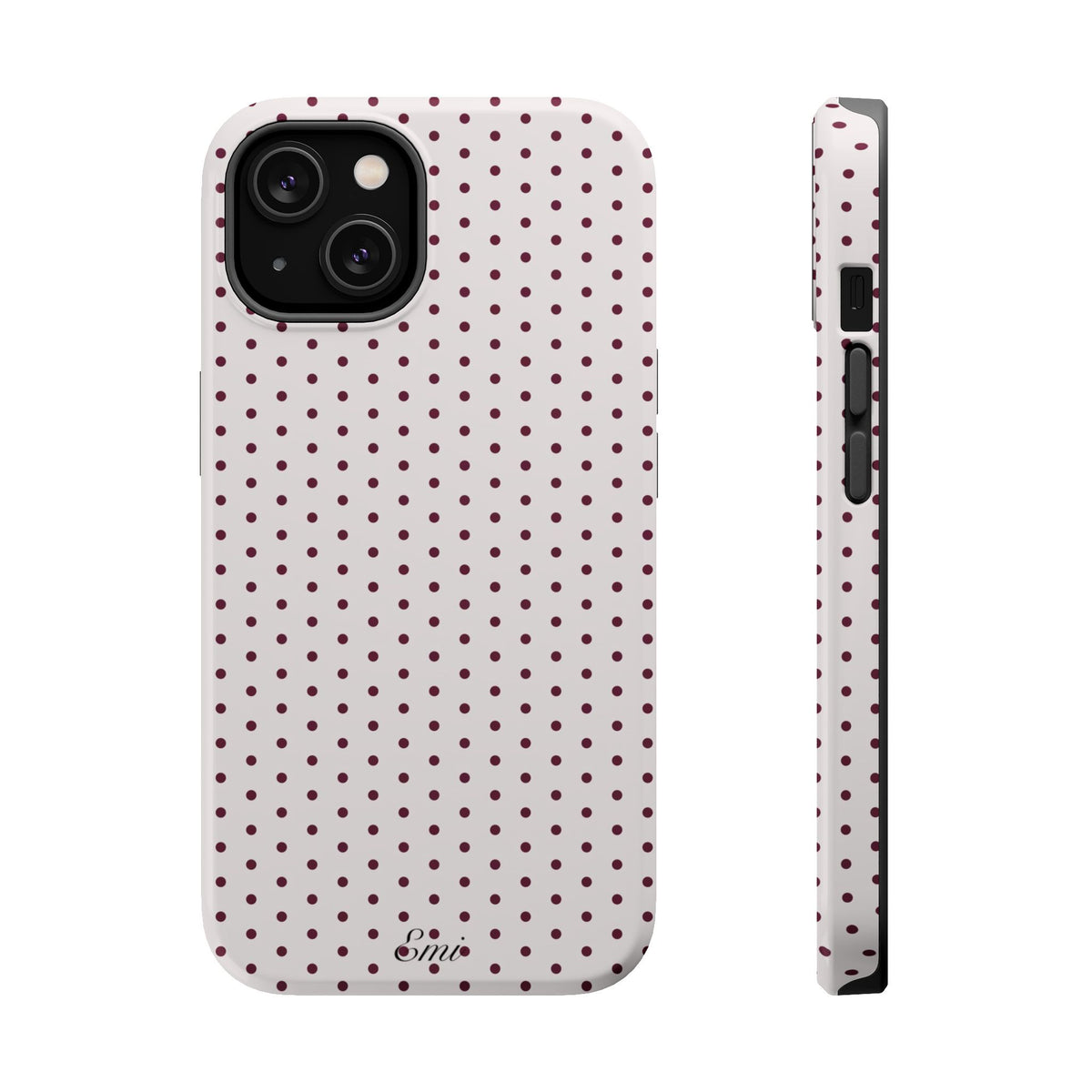 Maroon Polka Dot Phone Case