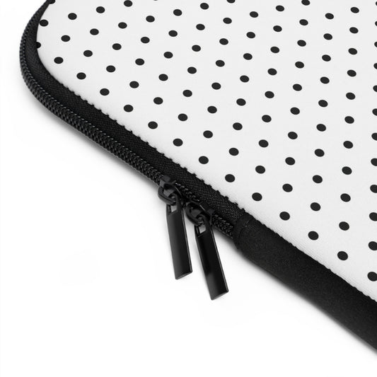 Black & White Polka Dot Laptop Sleeve