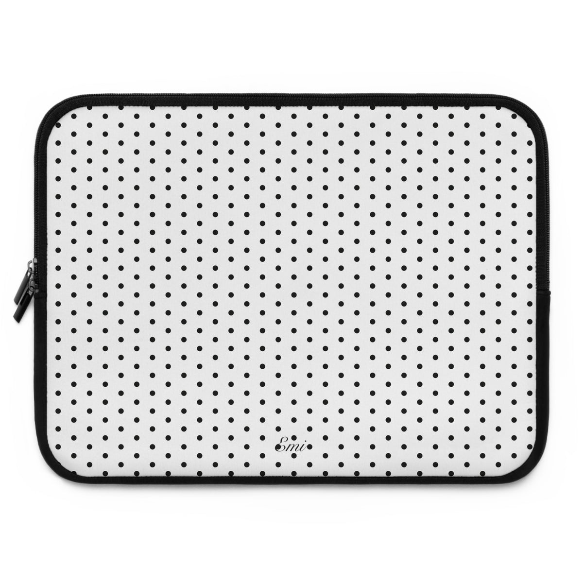 Black & White Polka Dot Laptop Sleeve