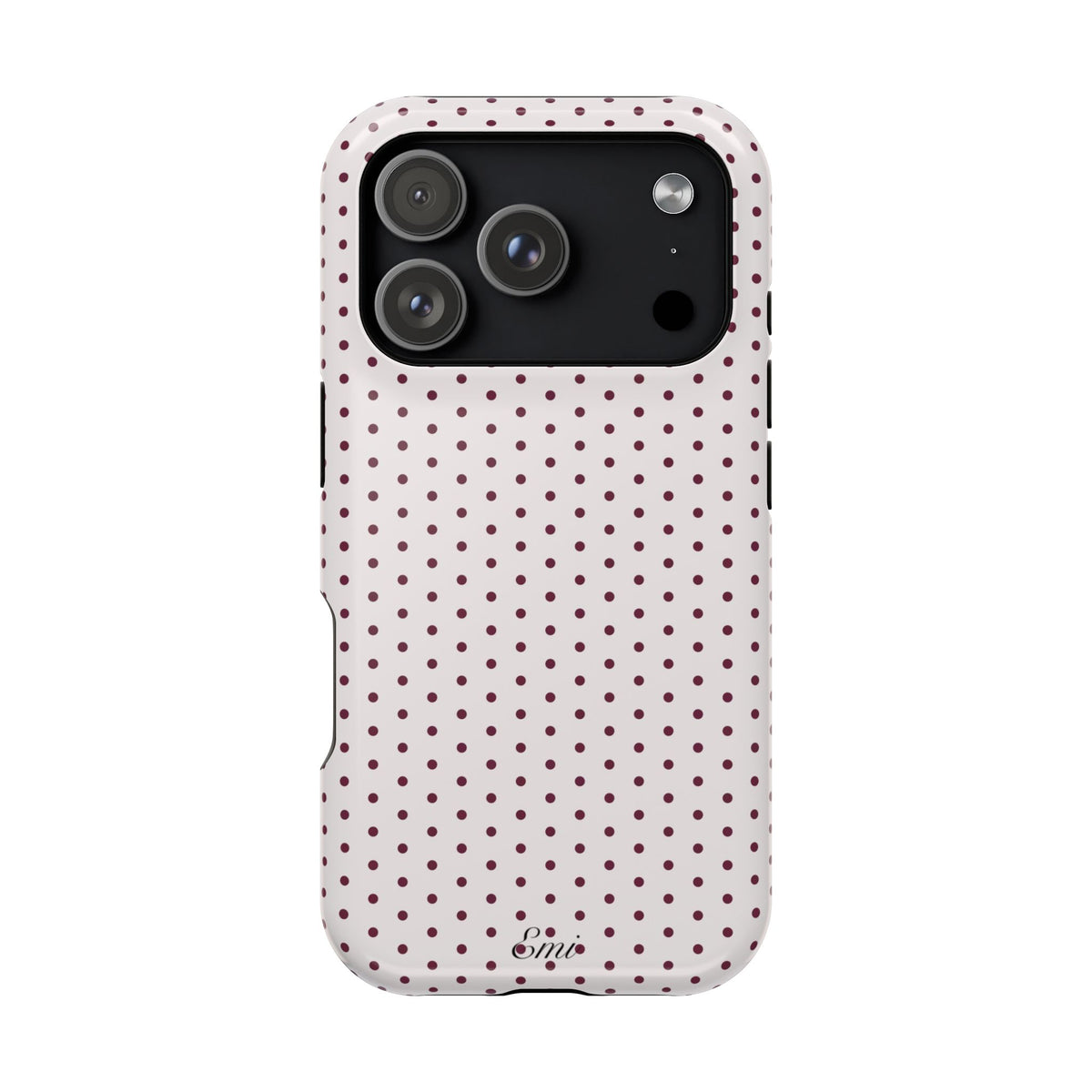 Maroon Polka Dot Phone Case