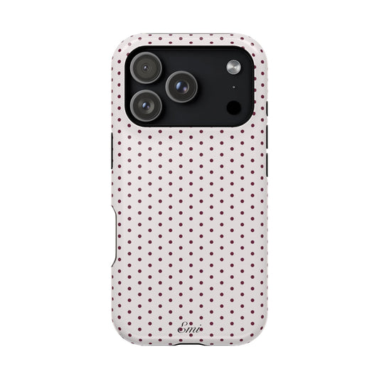 Maroon Polka Dot Phone Case