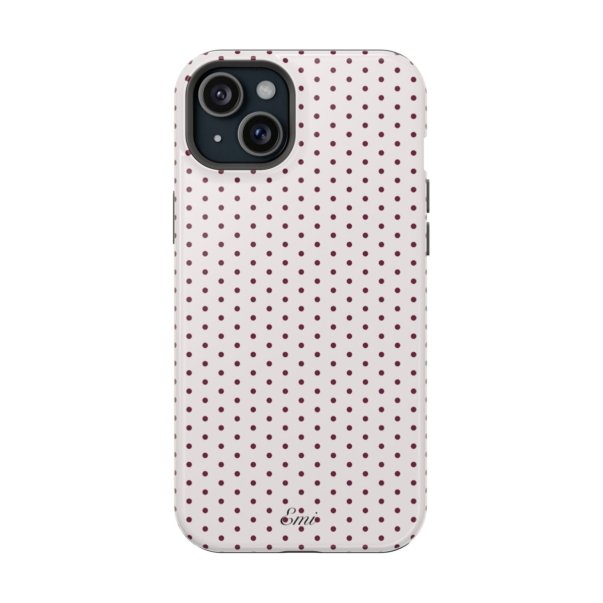 Maroon Polka Dot Phone Case