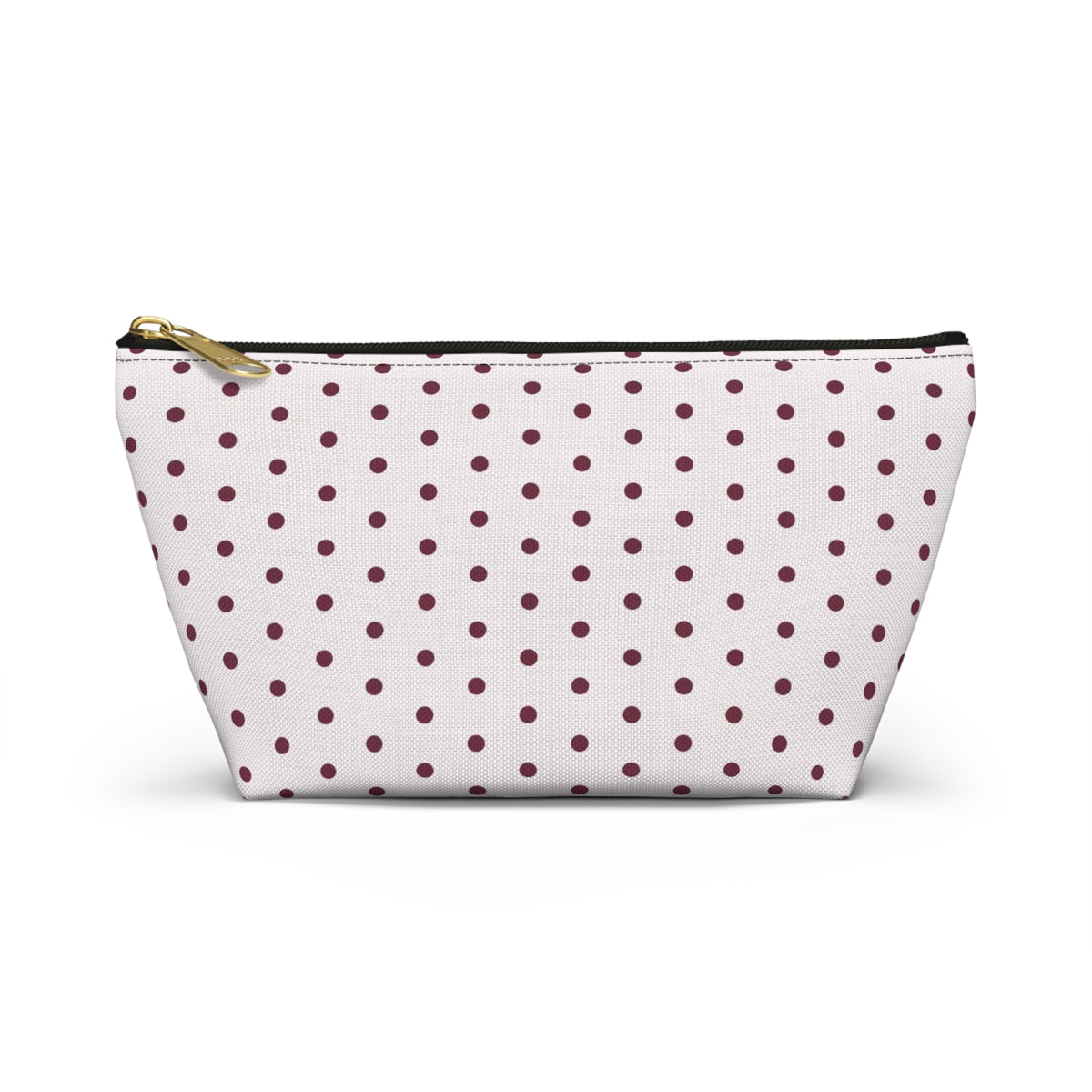 Maroon Polka Dot Accessory Bag