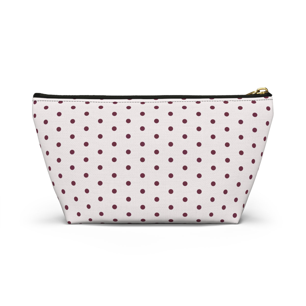 Maroon Polka Dot Accessory Bag
