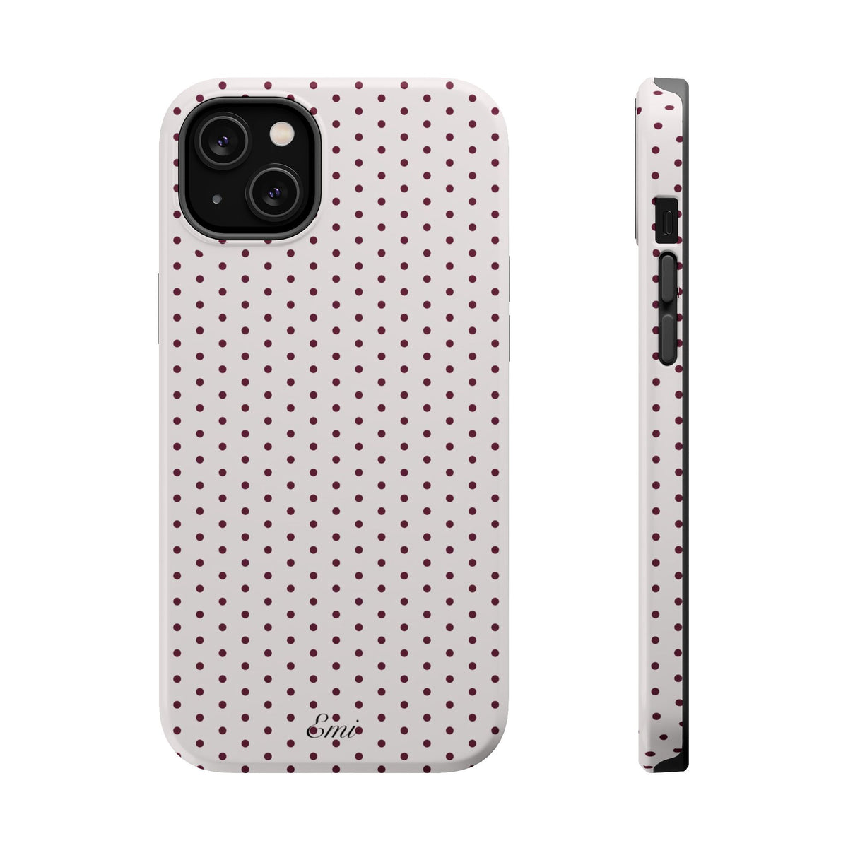 Maroon Polka Dot Phone Case