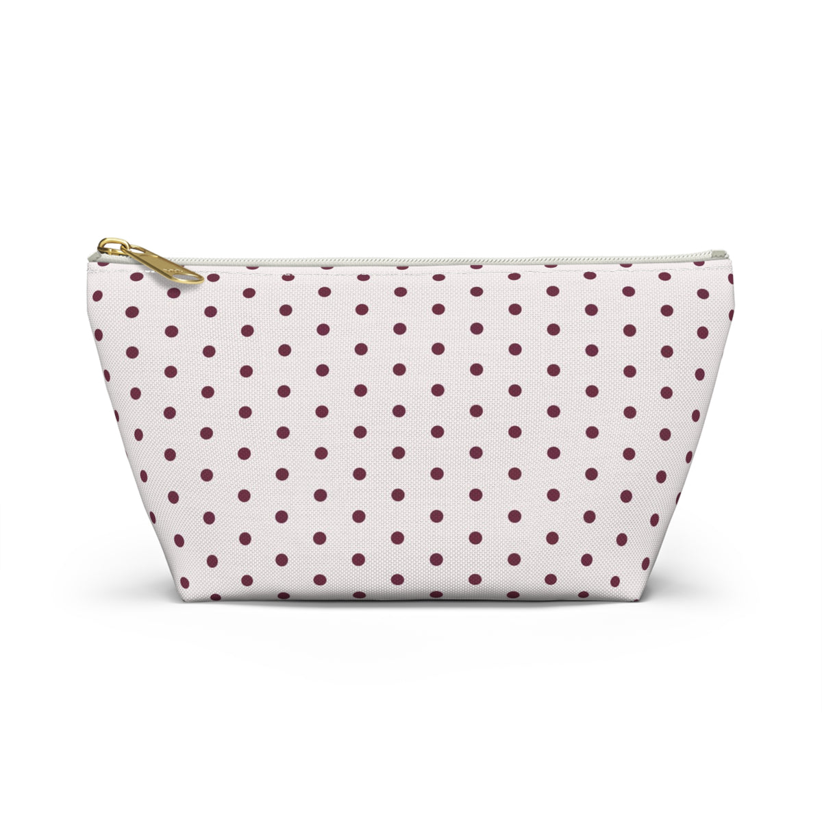 Maroon Polka Dot Accessory Bag