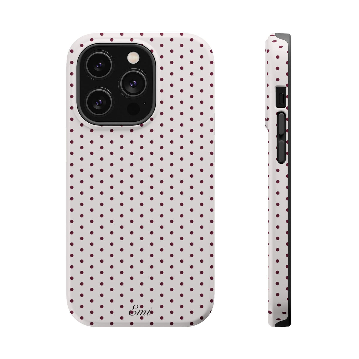 Maroon Polka Dot Phone Case